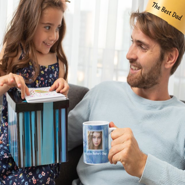 Alles Gute zum Vatertag Blue Agate Geode Kaffeetasse (Von Creator hochgeladen)