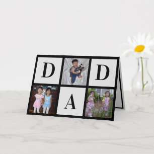 Alles Gute zum Vatertag Drei-Foto-Collage-Karte Karte