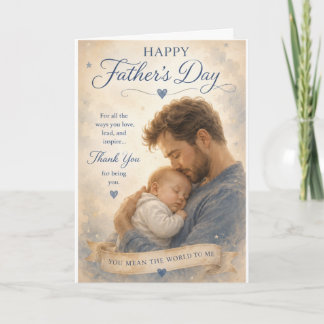 Alles Gute zum Vatertag - Vater und Baby Karte