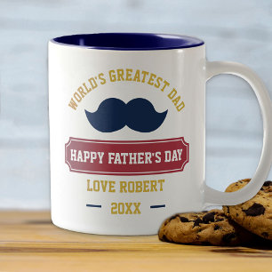 Alles Gute zum Vatertag Weltbester Vater - Blau Zweifarbige Tasse