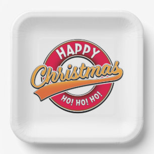 Alles Gute zum Weihnachtsfest! Ho! Ho! Pappteller
