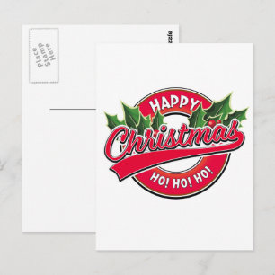 Alles Gute zum Weihnachtsfest! Ho! Ho! Postkarte
