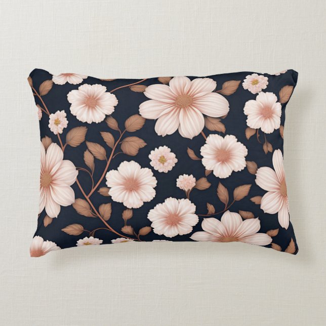 Alles in allem Blumendesign Dekokissen (Vorderseite)
