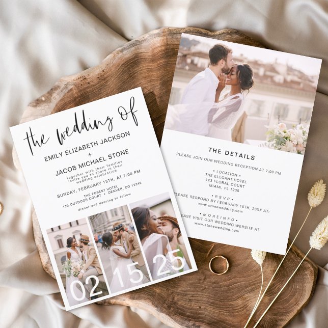 Alles in allem die Hochzeit des Minimalistischen E Einladung (Von Creator hochgeladen)