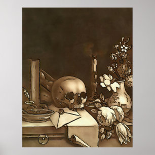 Alles in Allem Schwarze Kontur Kunst Poster