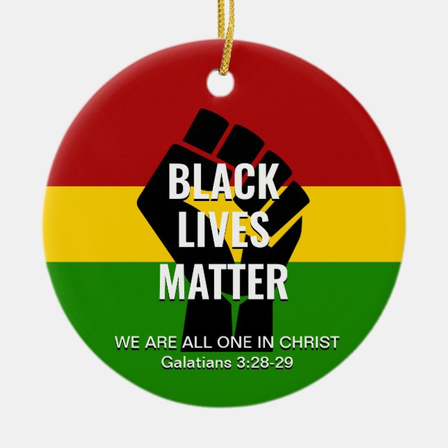 ALLES IN CHRIST | SCHWARZE LEBENSMITTEL KERAMIK ORNAMENT (Vorne)