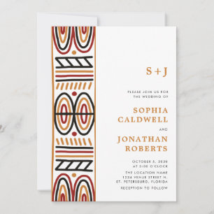 Alles in Einem Afrikanisches Motiv  Monogramm Mode Einladung