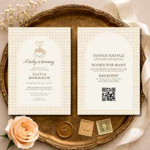 Alles in Einem Baby Braut Kaffee Baby Shower Einladung