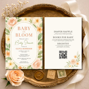 Alles in Einem Baby in Bloom Florale Babyparty Einladung