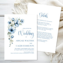 Alles in Einem Blaue Blumige Hochzeit
