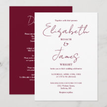 Alles in einem Burgund Minimalistische Elegant Hoc
