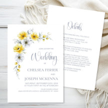 Alles in Einem Gelben und Weißen Floralen Hochzeit