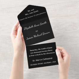 Alles-in-einem Hochzeitseinladung | Smith Junggese All In One Einladung