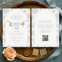 Alles in Einem Kleinen Cowboy Jungen Baby Shower