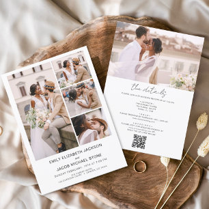 Alles in einem QR-Code Minimalistisches Foto White