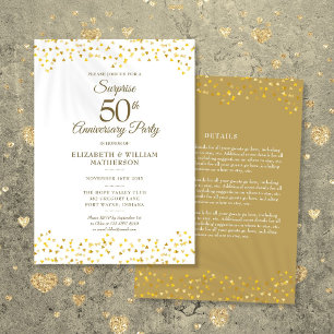 Alles in einem überraschenden Party 50. Hochzeitst Einladung