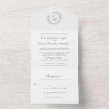 Alles in einer eleganten Einladung zur Hochzeit