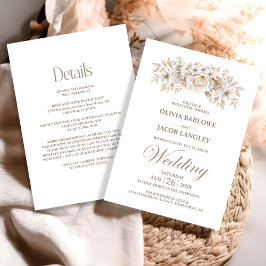 Alles in einer eleganten Hochzeit der Weißen Flora Einladung