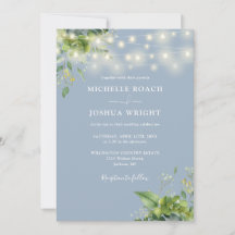 Alles in einer grünen Lichter dusty Blue Wedding