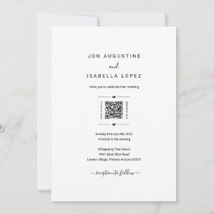 Alles in einer Hochzeit Einladung QR Code UAWG Det