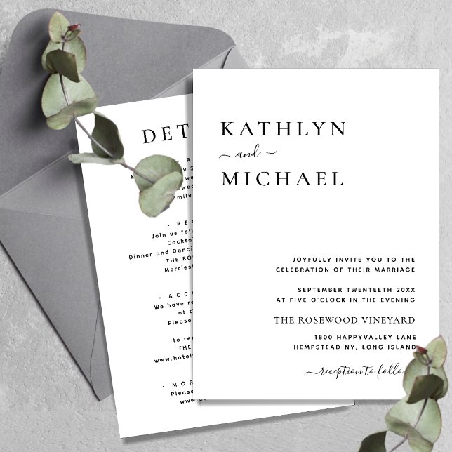 Alles in einer modernen Typografie Minimalistische Einladung (Von Creator hochgeladen)