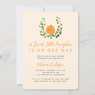 Alles in einer Sweet Little Pumpkin Baby Dusche Einladung