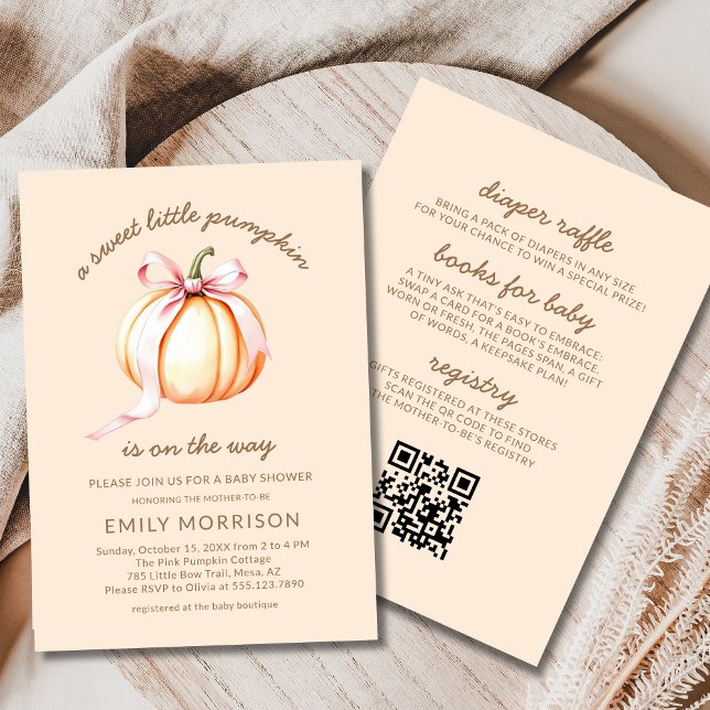 Alles in einer Sweet Little Pumpkin Fall Baby Dusc Einladung (Von Creator hochgeladen)
