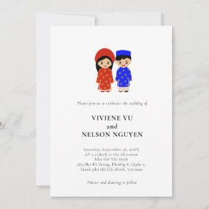 Alles in einer vietnamesischen Hochzeitseinladung Einladung