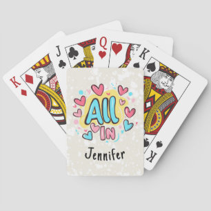 "Alles in" Personalisierter Graffiti-Stil Spielkarten