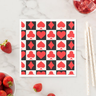 Alles in Rot & Schwarz Casino-Party Serviette