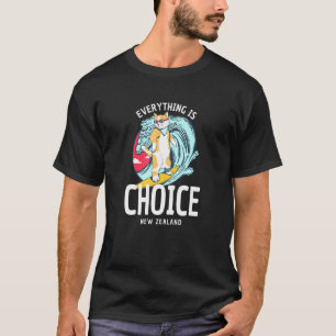 Alles ist ausgewählt Neuseeland Surf Cat Kiwiana T-Shirt
