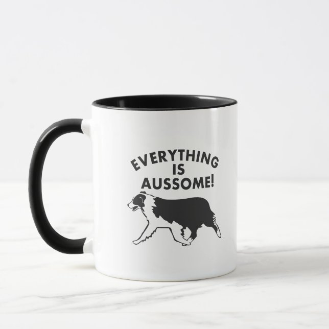 Alles ist ausnahmslos! Australischer Hirte Tasse (Links)
