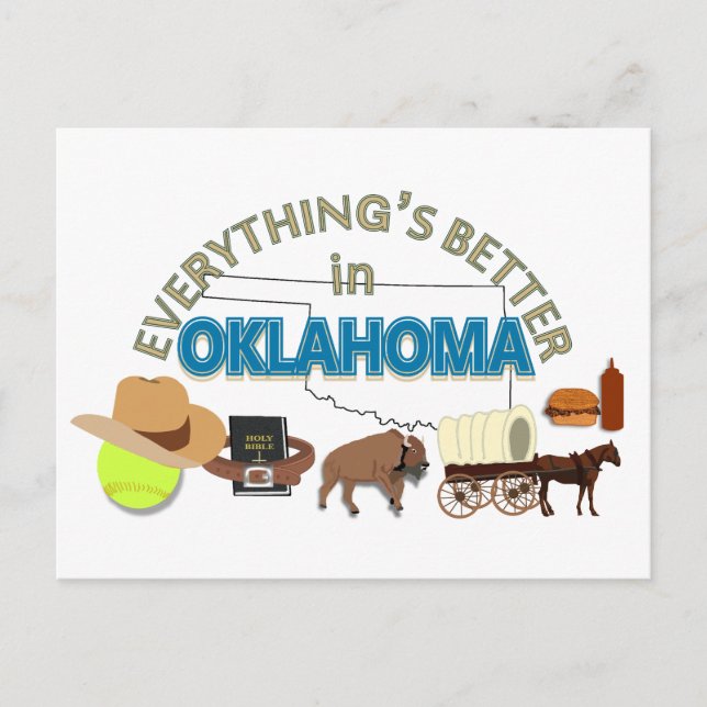 Alles ist besser in Oklahoma Postcard Postkarte (Vorderseite)