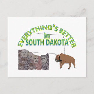 Alles ist besser in South Dakota Postkarte