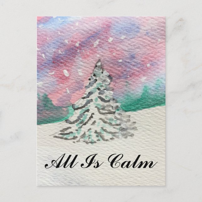Alles ist ein Himmlisches Weihnachtsbaumangebot Postkarte (Vorderseite)