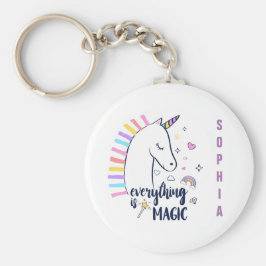 Alles ist ein magisches Einhorn Schlüsselanhänger