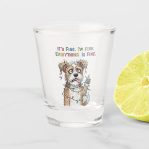 Alles ist ein schöner, zarter, farbiger Weihnachts Schnapsglas