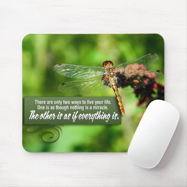 "Alles ist ein Wunder" Inspiration Zitat Mousepad (Mit Mouse)