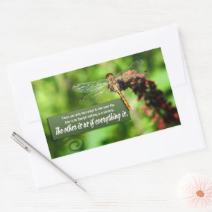 "Alles ist ein Wunder" Inspiration Zitat Rechteckiger Aufkleber