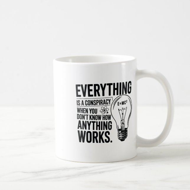 Alles ist eine Verschwörung... Aufkleber Kaffeetasse (Rechts)