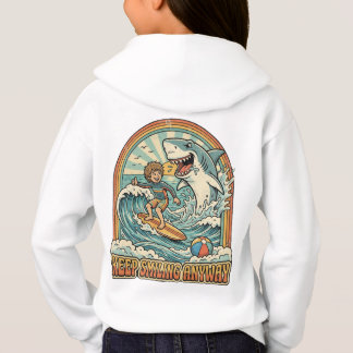 Alles ist Fein Lustig Retro Hai Strand Grafik Hoodie
