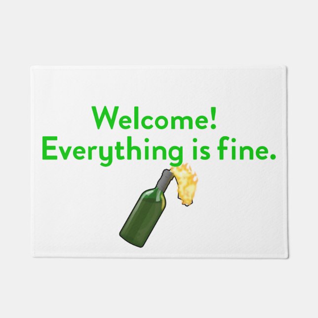 Alles ist fein Molotow Cocktail Doormat Fußmatte (Vorderseite)
