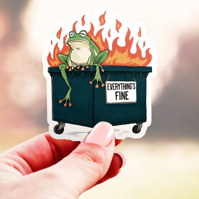 Alles ist feinster Frog Dumpster Feuerbrand Vinyl Aufkleber (Von Creator hochgeladen)