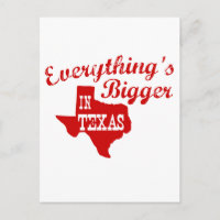 Alles ist größer in Texas Staat Shape Post Card
