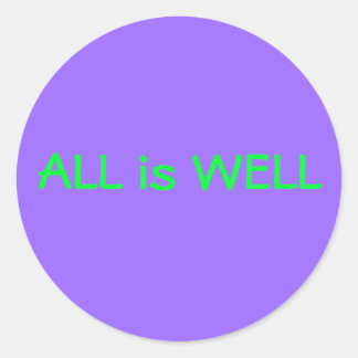 Alles ist gut aufkleber lila