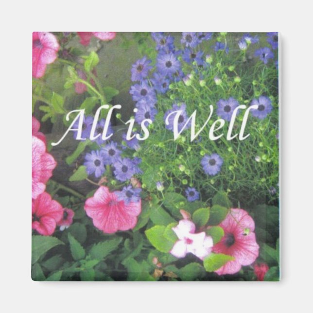 alles ist gut Blume Magnet (Vorne)