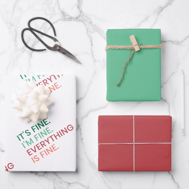 Alles ist gut | Fun Jeden Sarcastic Zitat Geschenkpapier Set (Vorderseite)