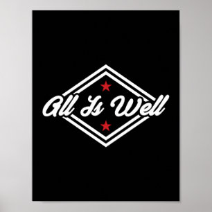 Alles ist gut neues Alter anpassbar weiß Rot Schwa Poster