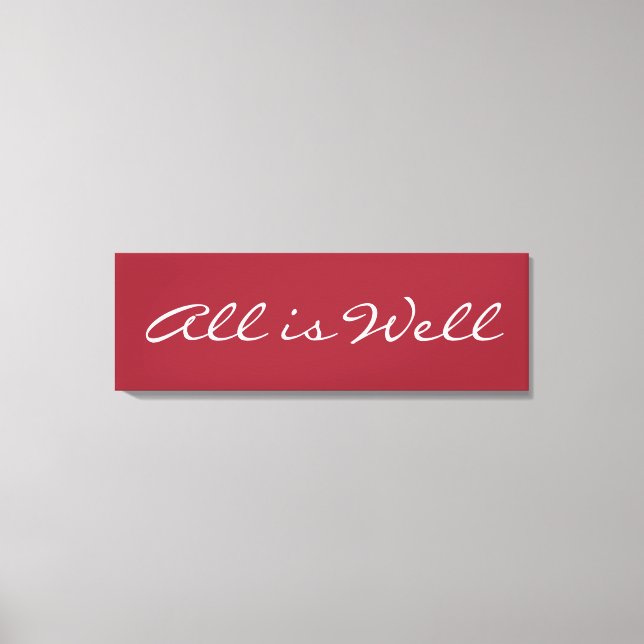 Alles ist gut, überzogene Canvas Inspiration Zitat Leinwanddruck (Vorderseite)