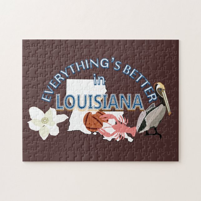 Alles ist in Louisiana-Puzzlespiel besser (Horizontal)